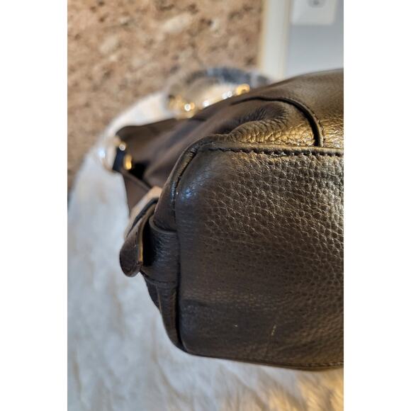 Kristen Bell for Erica Anenburg Large Black Leather Sutton Tote NWOT - Picture 5 of 16